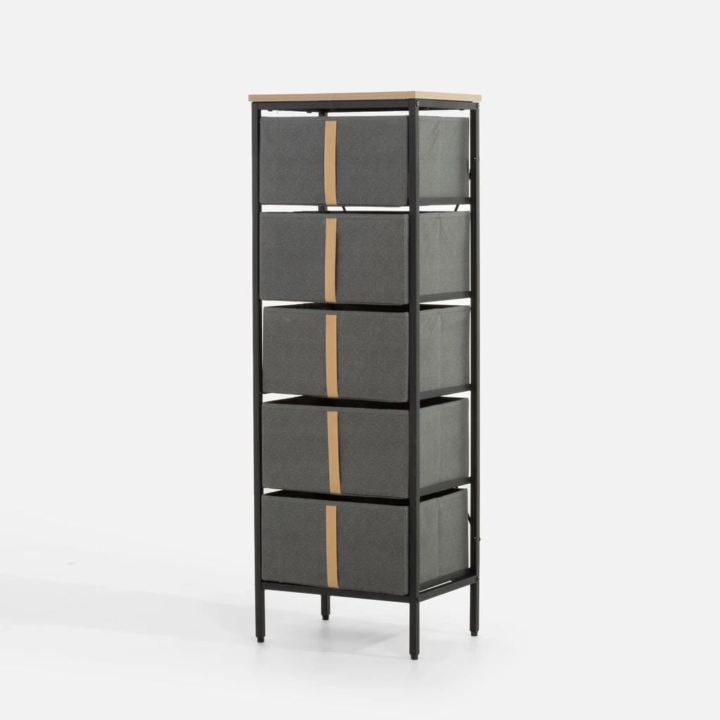 Vysoká komoda z textilu LENISSO