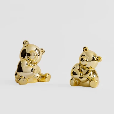 Dekoratívna figúrka zlatý medvedík 12,8 cm