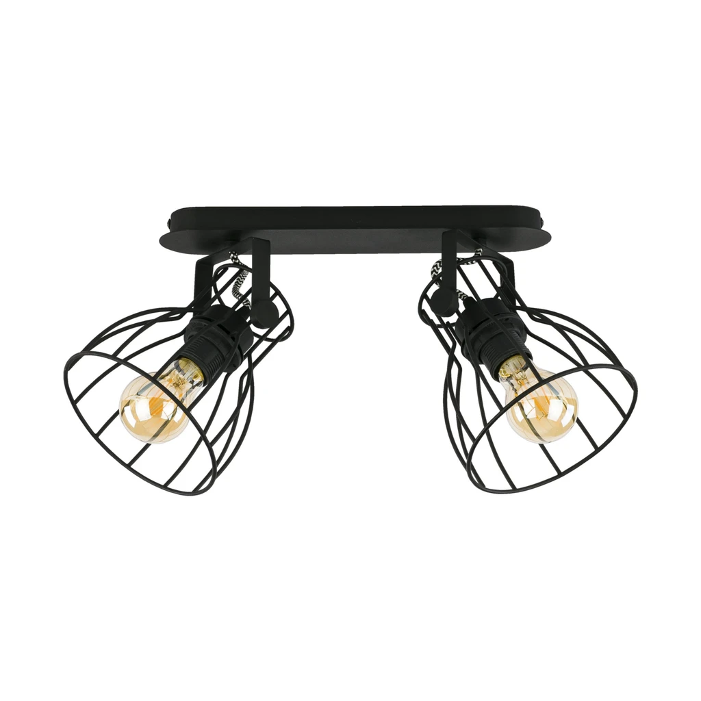 Bodové stropné svietidlo ALANO 2121 čierne, 2xE27