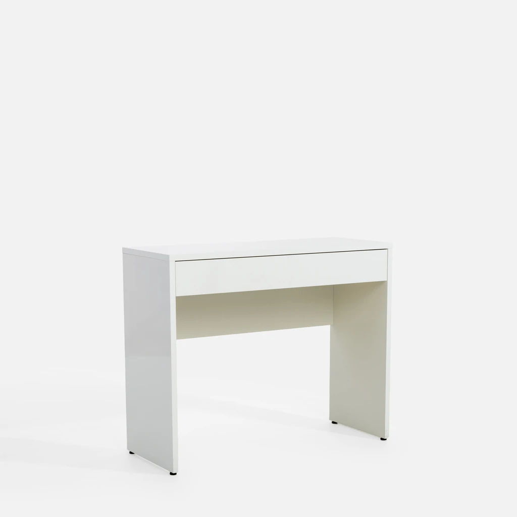 Konzola so zásuvkou ESPRESSO biela lesklá