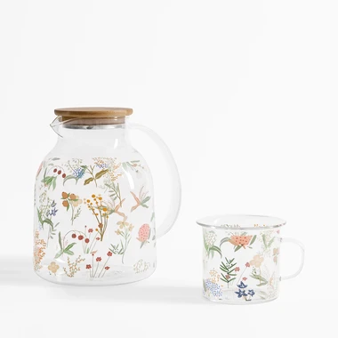 Džbán s bambusovým vekom KVETY 1,6 l