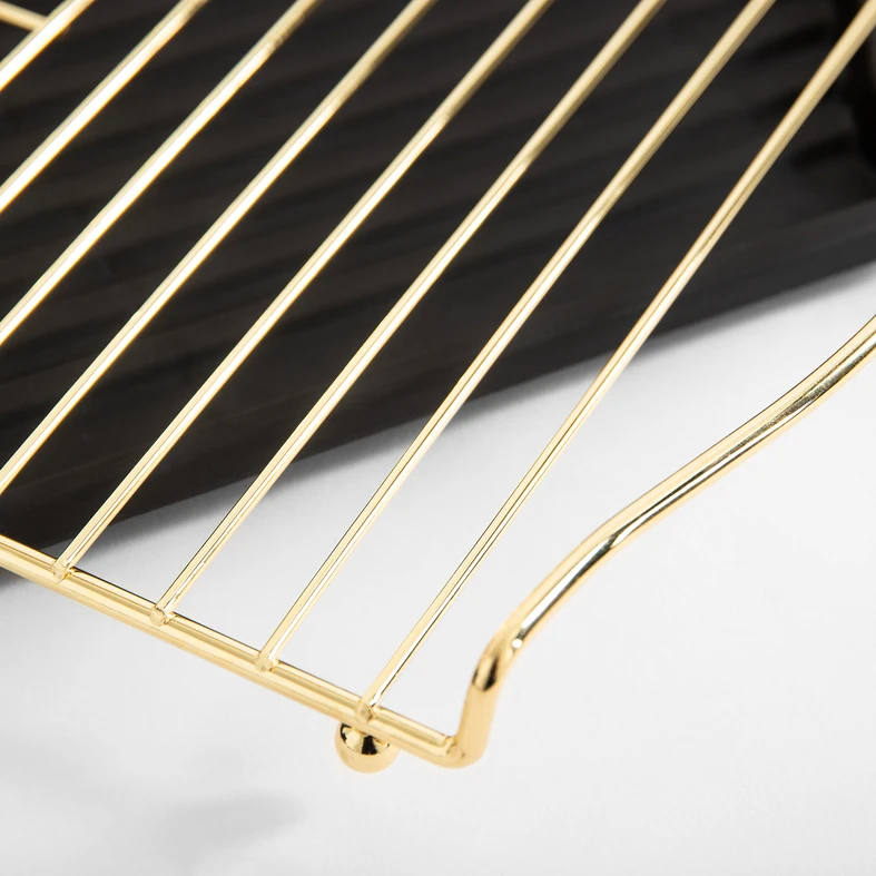 Sušička na riad čierno-zlatá 47,5x26,5x11 cm