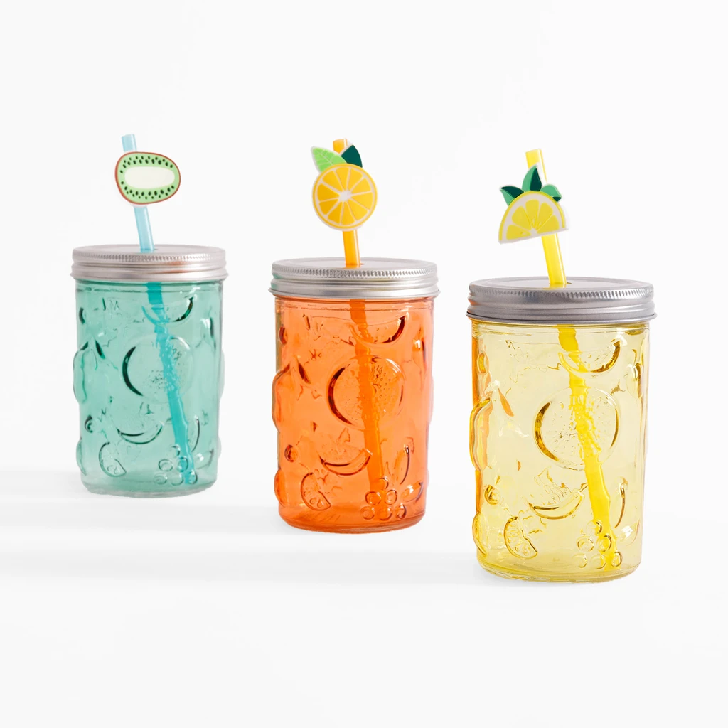 Pohár so slamkou 500 ml MIX