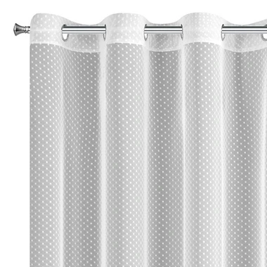 Záclona JULITA do obývacej izby, biela 135x250 cm