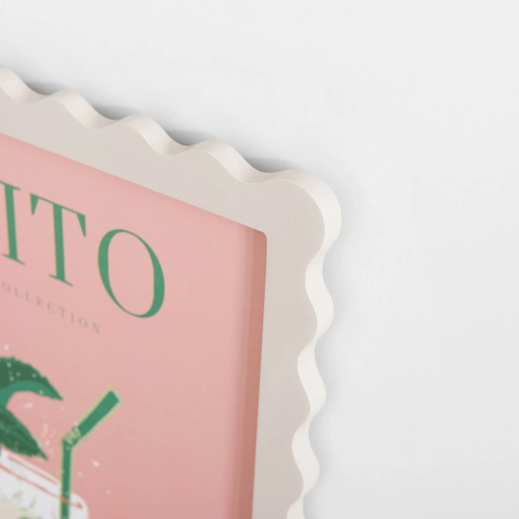 Retro obraz ružovo-zelený 30x40 cm