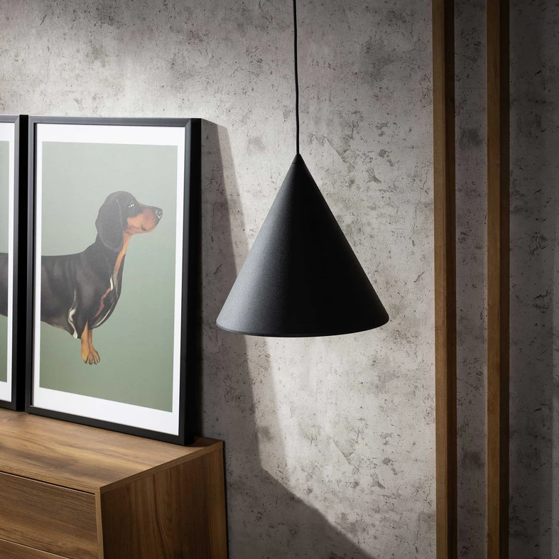 Závesné svietidlo čierne CONO 1