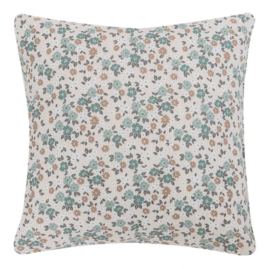 Dekoratívna obliečka na vankúš ZELDA v modrých kvetoch 45x45 cm