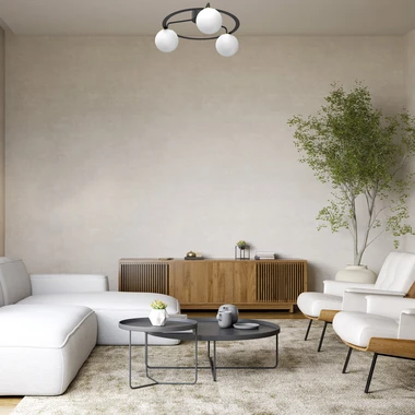 Stropné svietidlo BALLO III 3 tienidlá gule čierno-zlaté