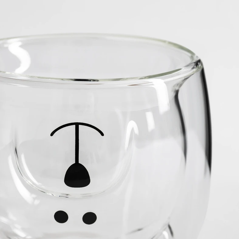 Sklenený pohár MEDVEDÍK s dvojstenným sklom 280 ml