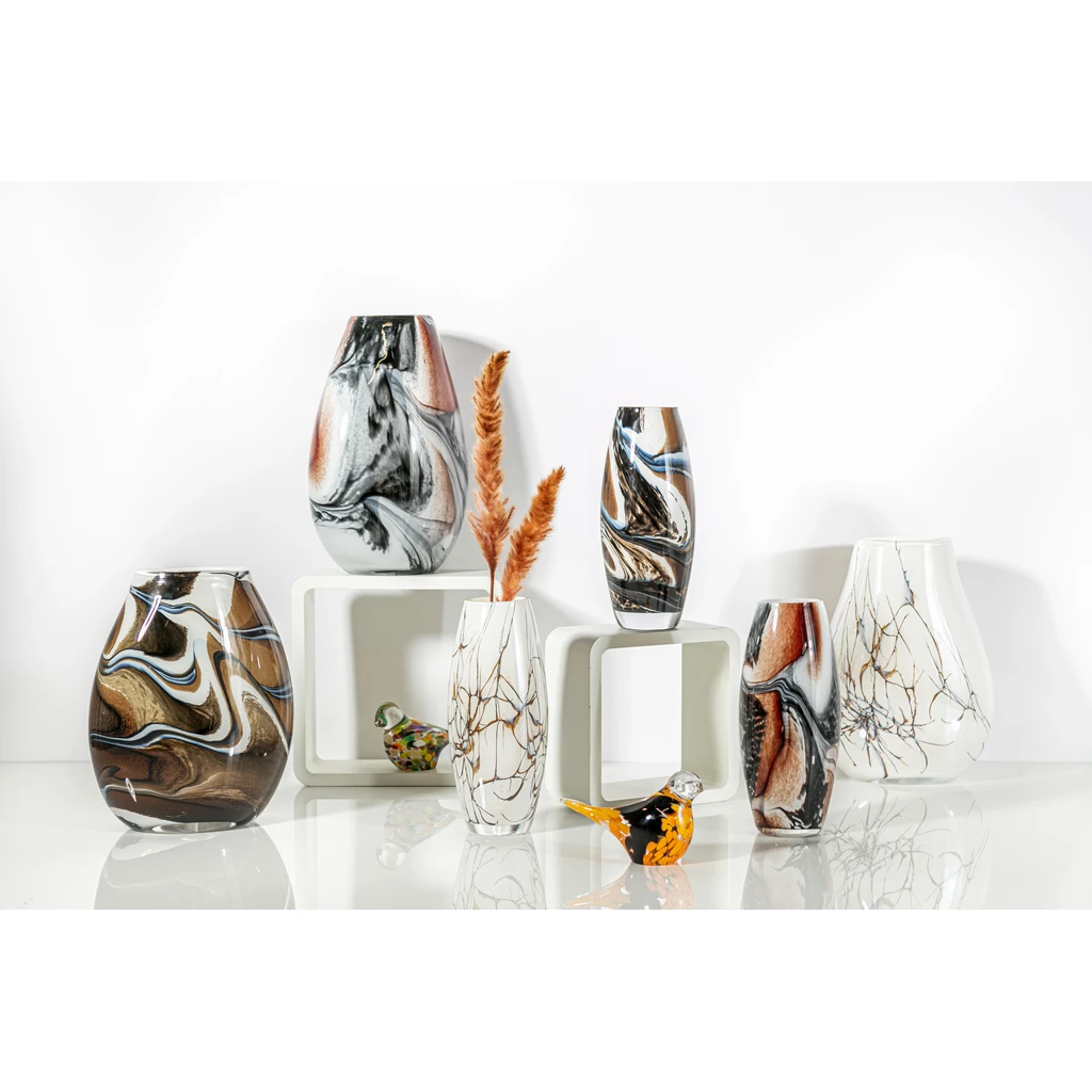 Sklenená váza RETRO hnedá 30 cm