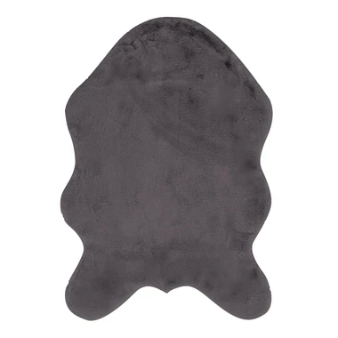 Tmavošedý koberec z umelej kožušiny KOŽUŠINA 60x90 cm