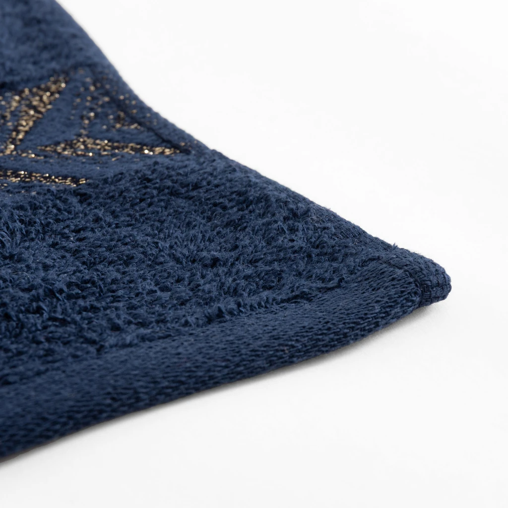 Súprava 2 uterákov biela/tmavomodrá GLOW