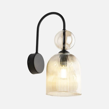 Čierne nástenné svietidlo SOPHIA COGNAC