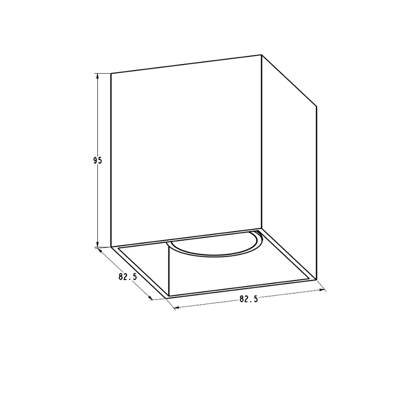 Zapustené bodové svietidlo v chrómovom prevedení COLOR SQUARE DL1
