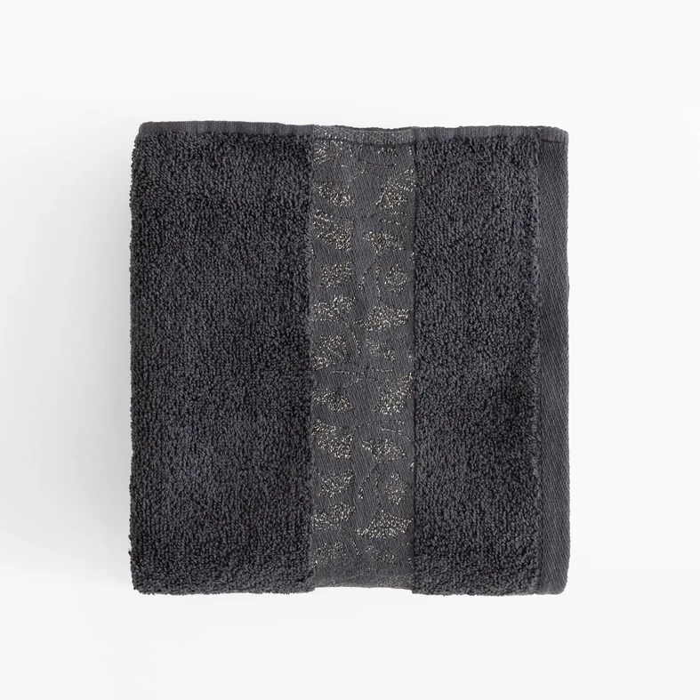 Súprava 2 uterákov strieborná/oceľová BLINK