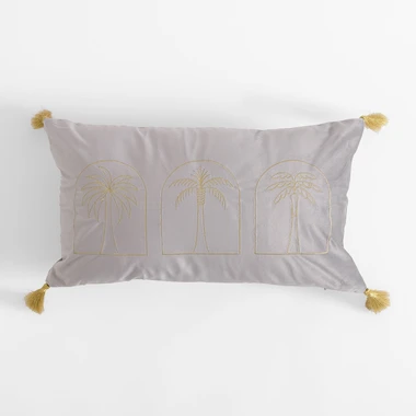 Dekoračná obliečka na vankúš v striebornej farbe DJERBA 30x50 cm