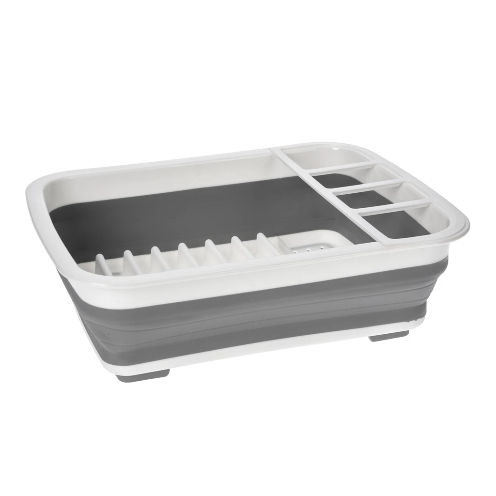 Odkvapkávač na riad skladací sivý