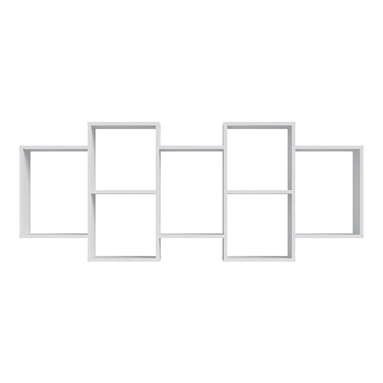 Závesná knižnica biela TRIO