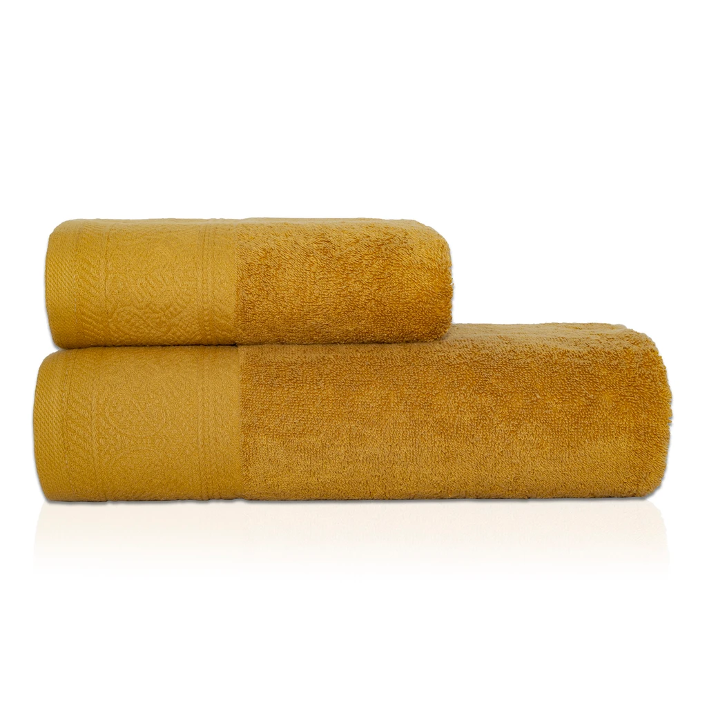 Bavlnený uterák horčicový MASSIMO 70 x 140 cm
