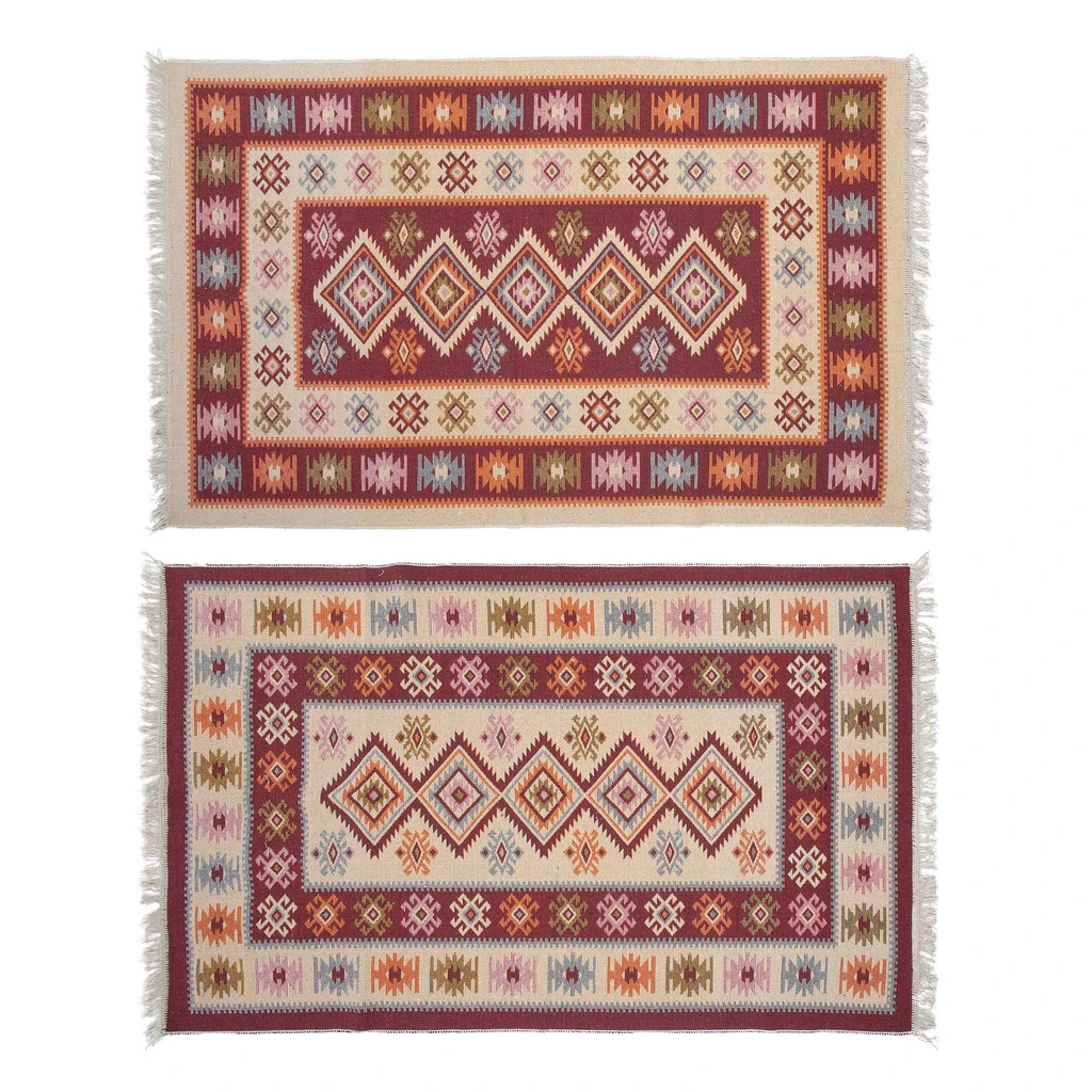 Koberec tmavočervený ALBORG KOSOŠTVORCE 120x180 cm