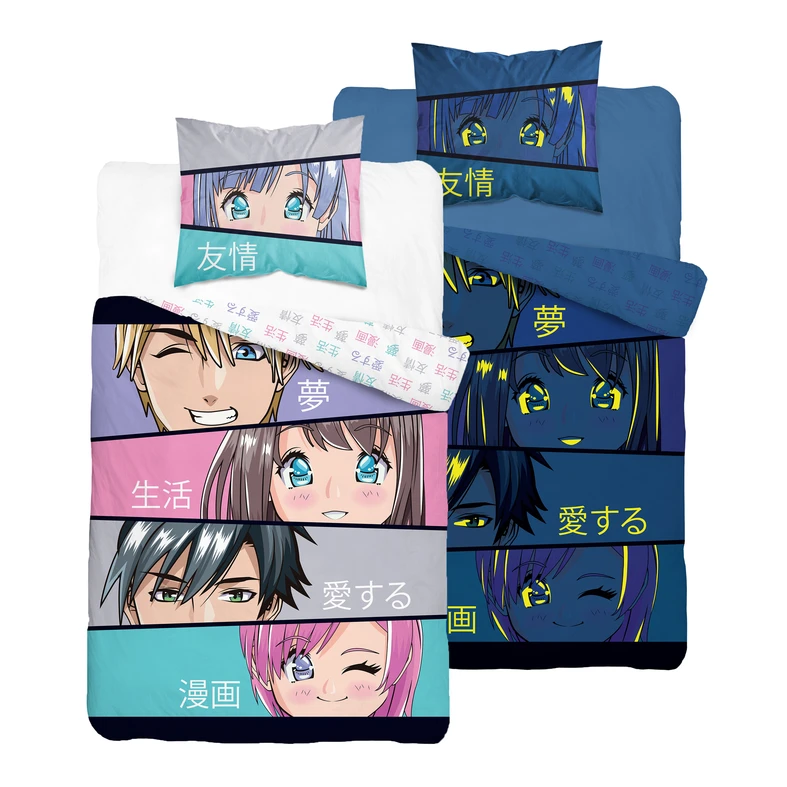 Posteľná bielizeň svietiaca v tme FLUO MANGA 160 x 200 cm