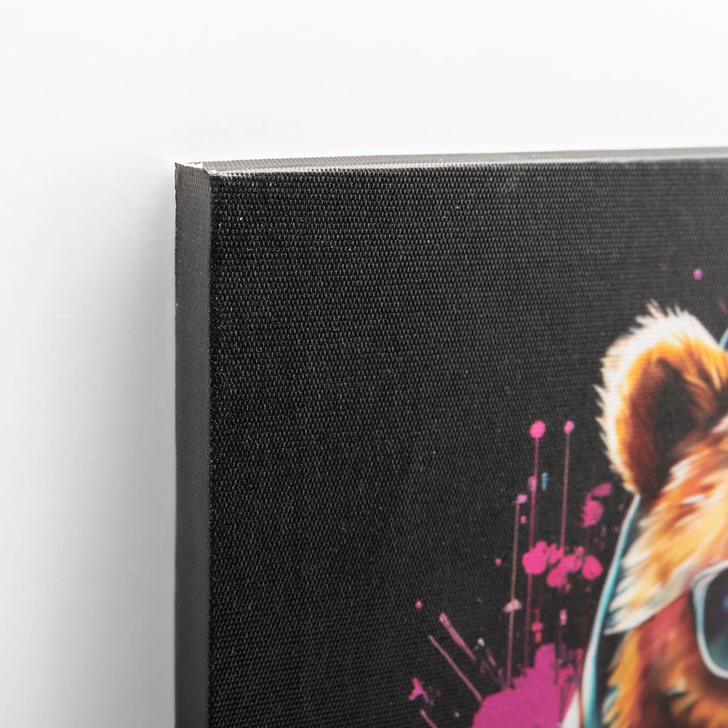 Obraz z grafiką niedźwiedzia muzyka