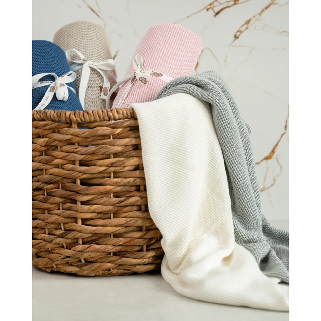 Detská deka bambusová béžová MAYA MOO 80x100 cm