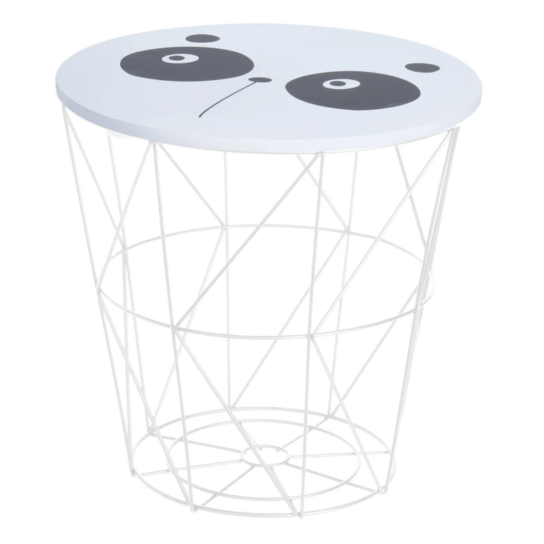 Stolík s košom do detskej izby PANDA 30x30 cm