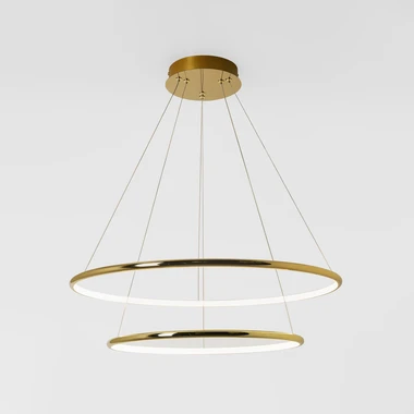 Závesné LED svietidlo 2 prstene zlaté MARSEILLE