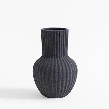 Keramická váza čierna 19,8 cm