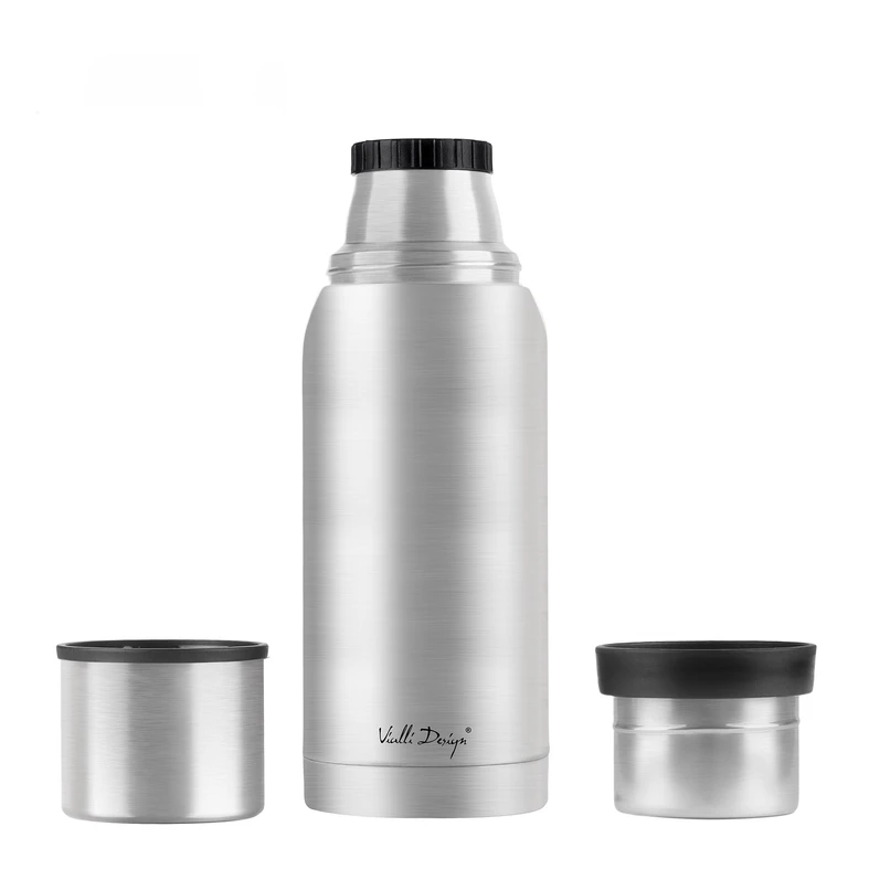 Termoska s 2 hrnčekmi strieborný FUORI 1 l