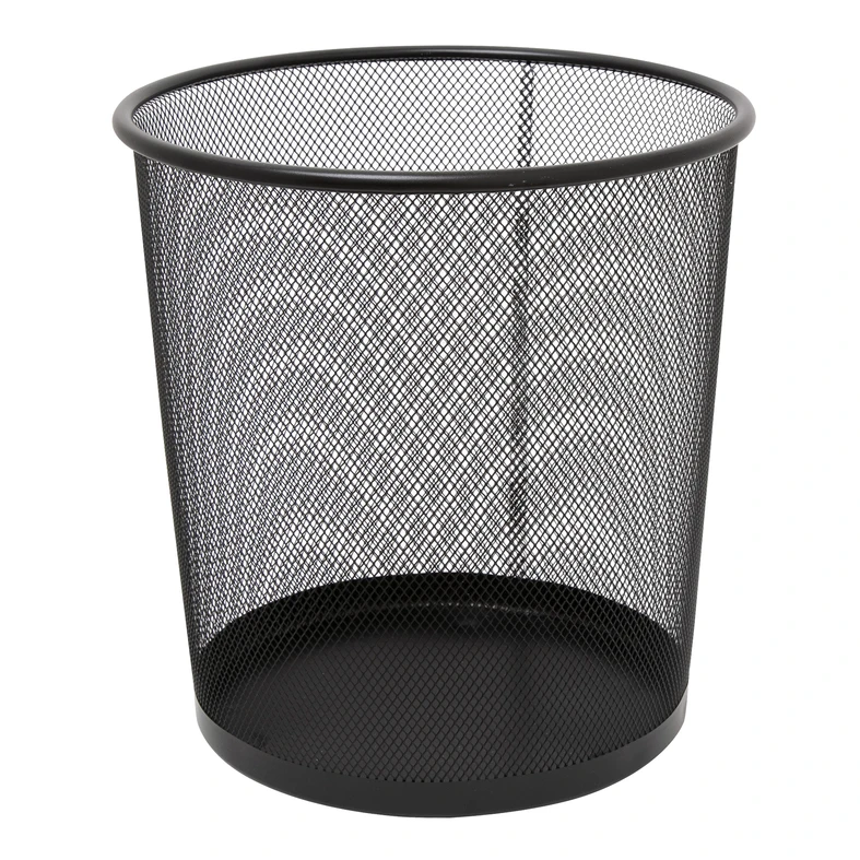 Čierny kovový odpadkový kôš 28 cm