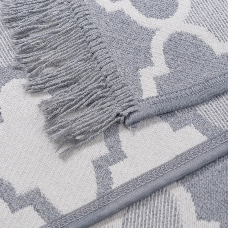 Sivý koberec v marockom vzore ALBORG 50x80 cm