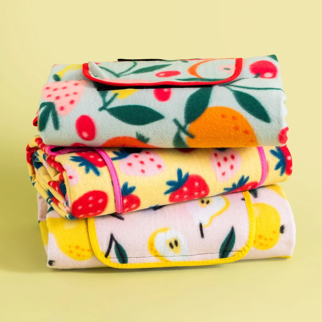 Pikniková deka OVOCIE zelená 130x150 cm