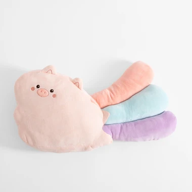 Vankúš plyšák prasiatko RAINBOW 25x55 cm