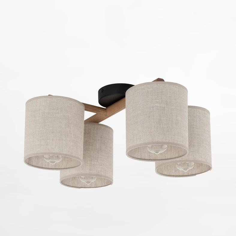 Oprawa lampy przystosowana została dla 4 żarówek LED typu E27 o mocy 15W.