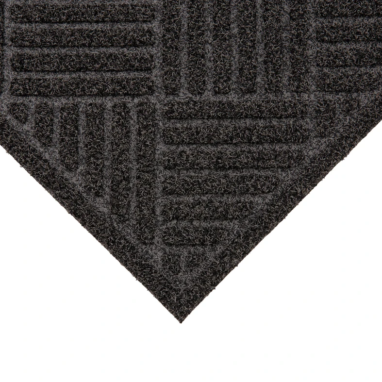 Šedá rohožka so štvorcovým vzorom 45x75 cm