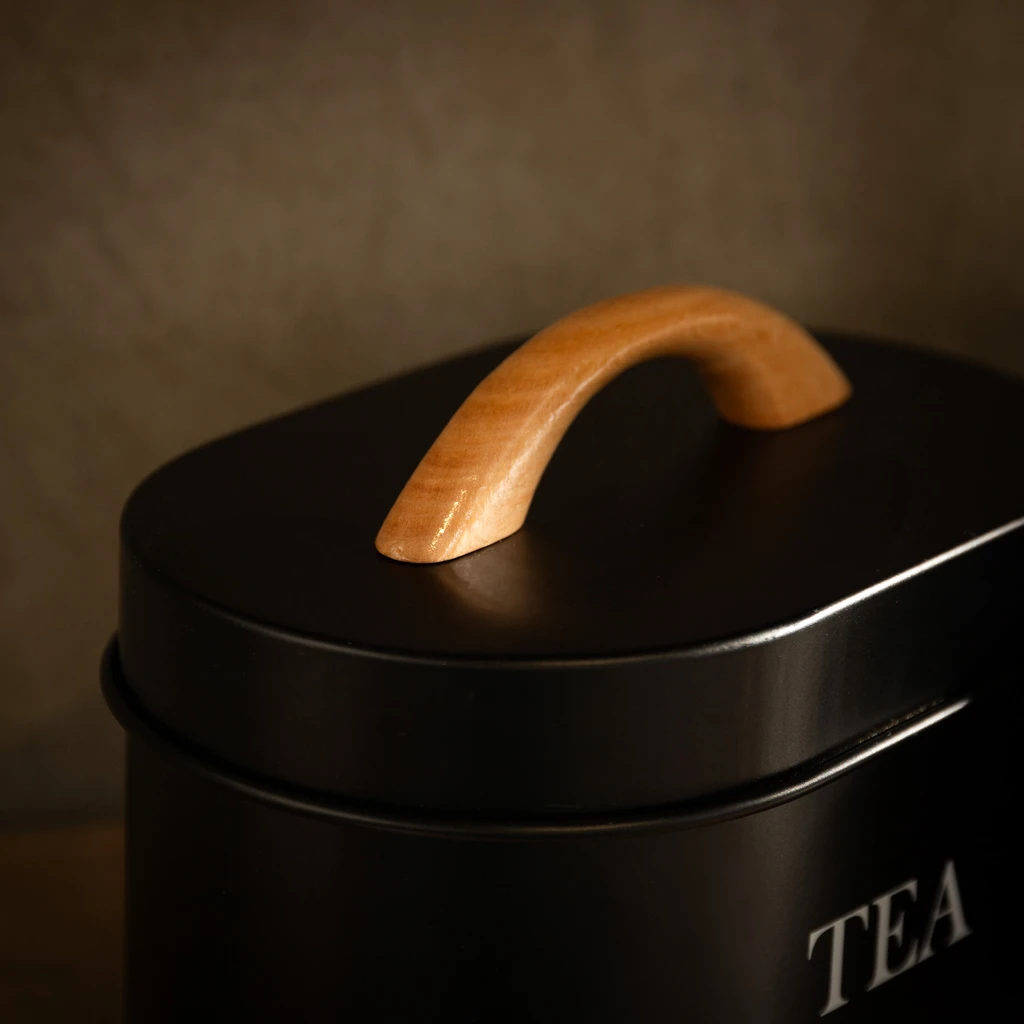 Kuchynská nádoba na cukor čierna 15 cm