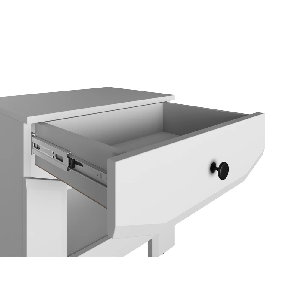 Nočný stolík biely TERNI 1S