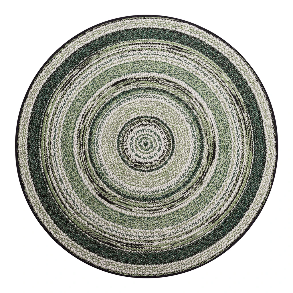 Okrúhly vonkajší koberec zelený MUNRO 120 CM