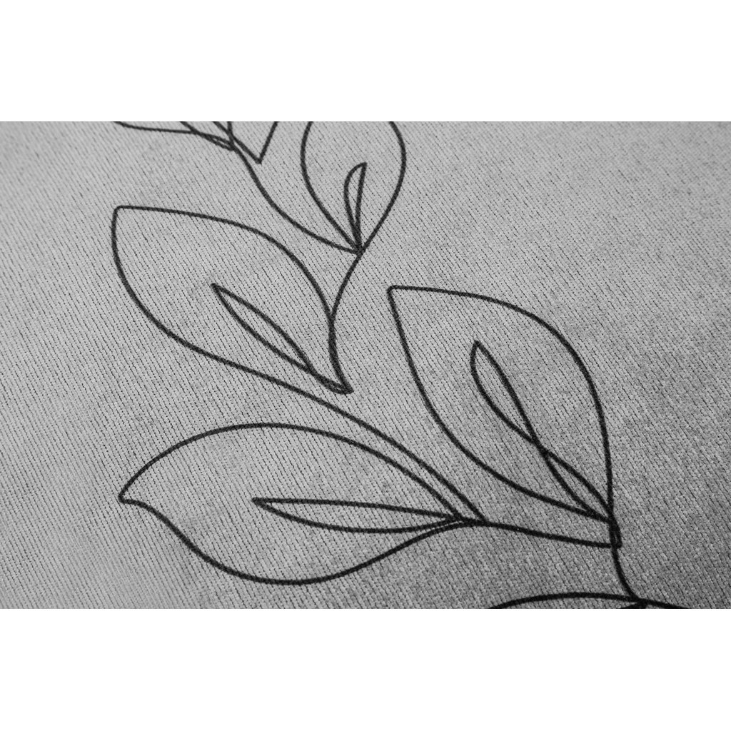 Ozdobný sivý vankúš TWIG LINE 45 x 45 cm
