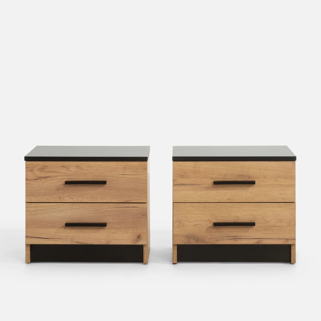 Sada 2 nočných stolíkov so zásuvkami MALI