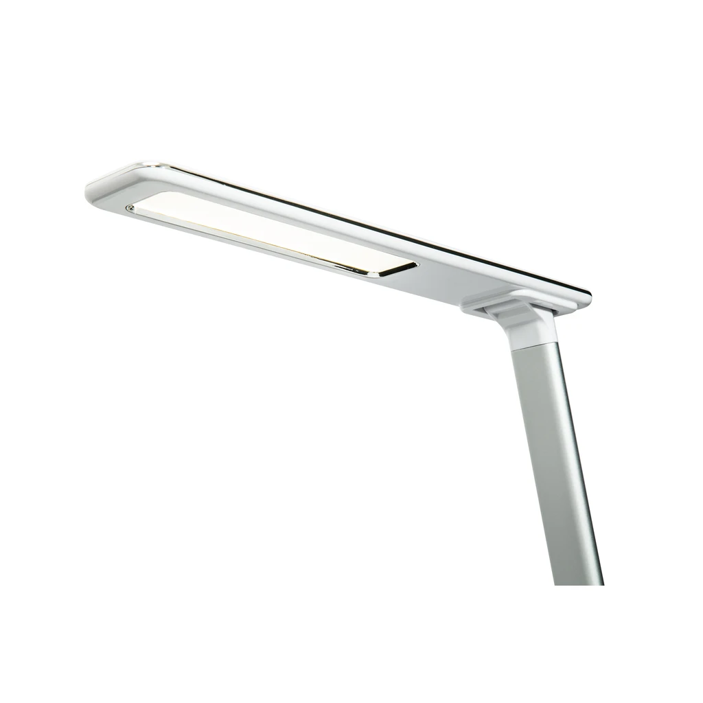 Biela stolná lampa LED CLARA s indukčnou nabíjačkou