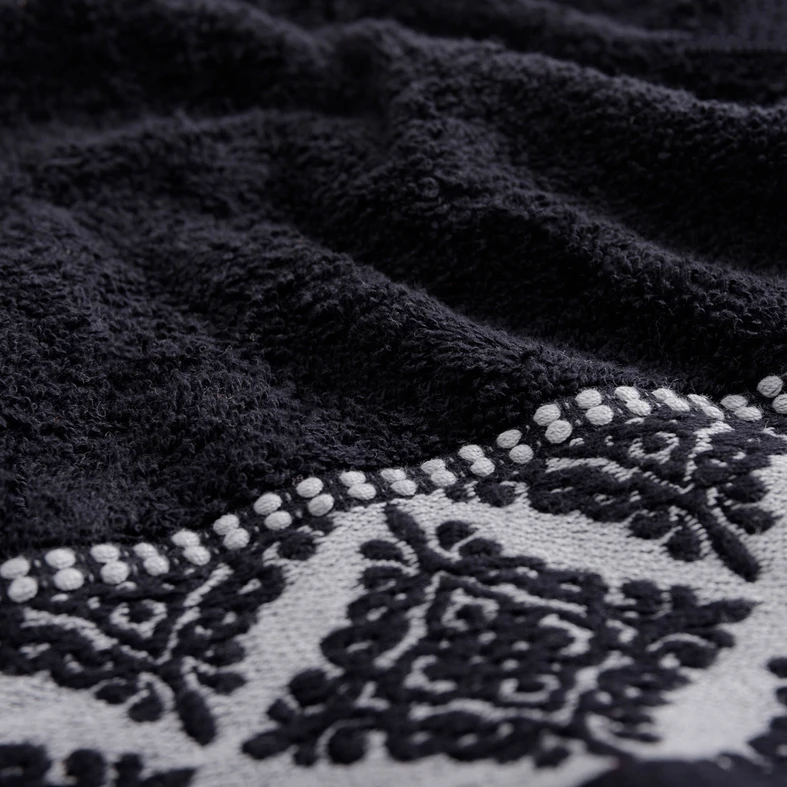 Bavlnený uterák čierno-biely AGADIR 50x90 cm