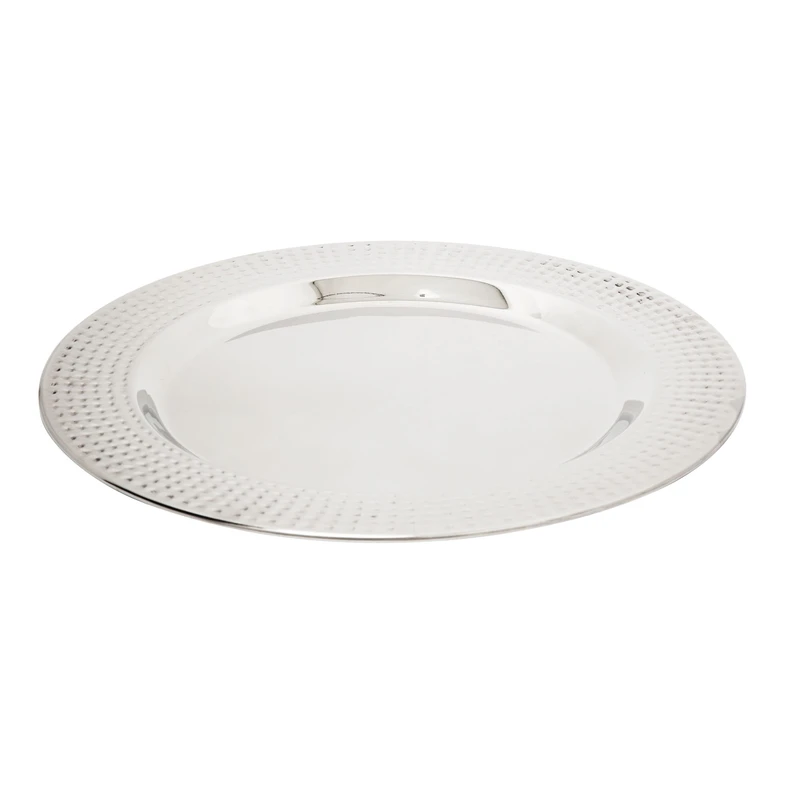 Okrúhly nerezový tanier SILVER 25 cm