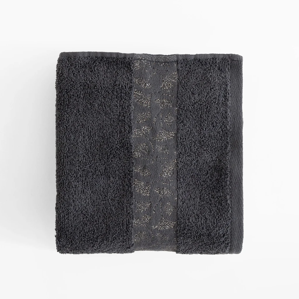 Súprava 2 uterákov strieborná/oceľová BLINK