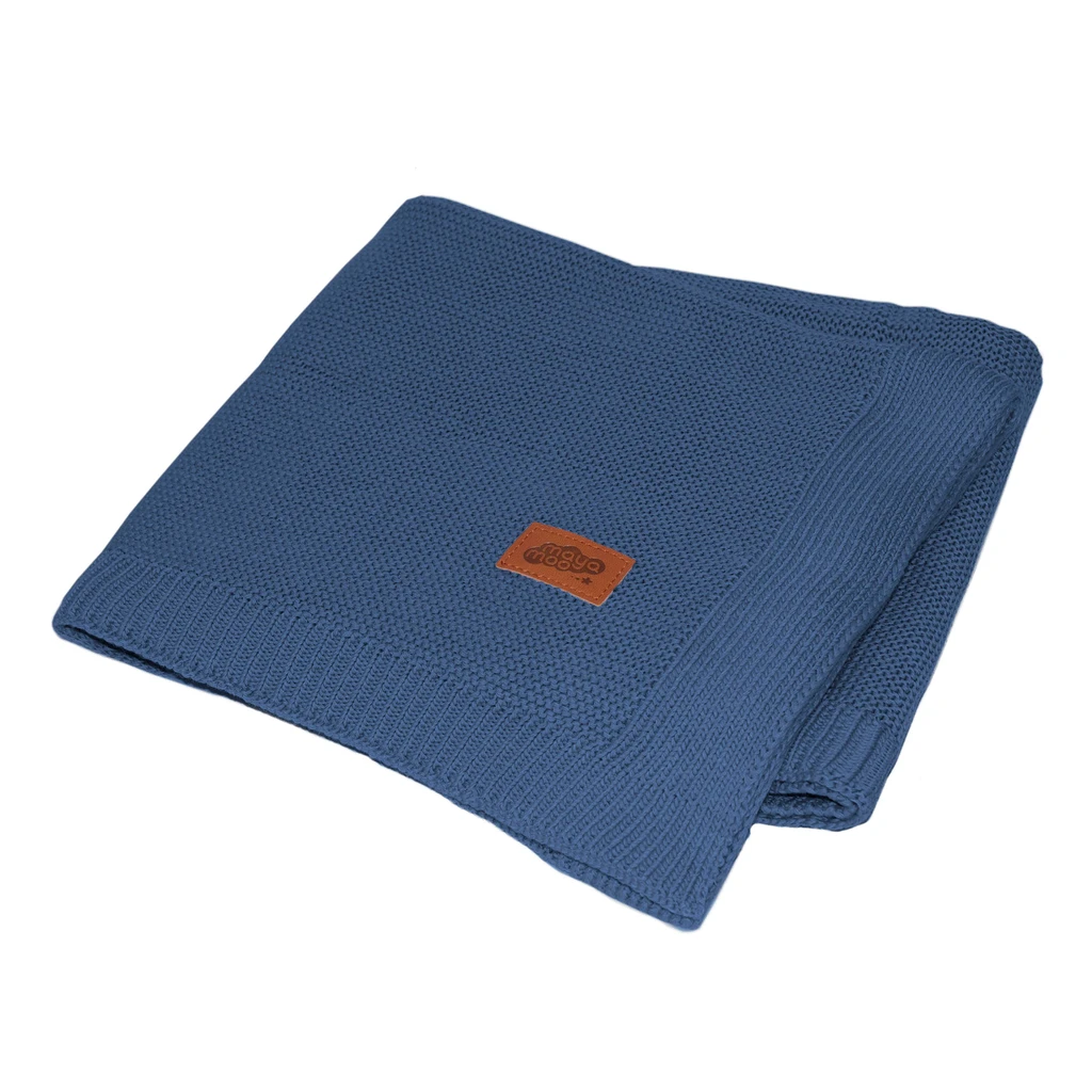 Detská deka bambusová modrá MAYA MOO 80x100 cm