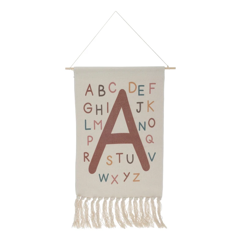 Nástenná dekorácia do detskej izby vlajka ABECEDA