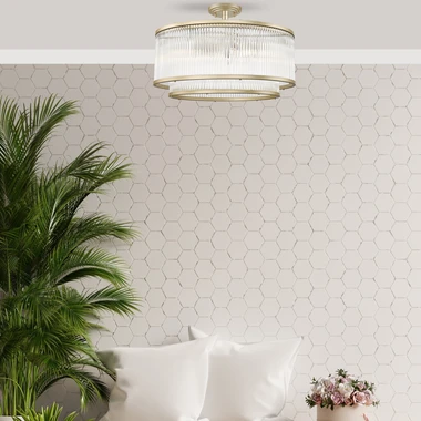 Stropné svietidlo zlaté 5xE14 SERGIO 42 cm