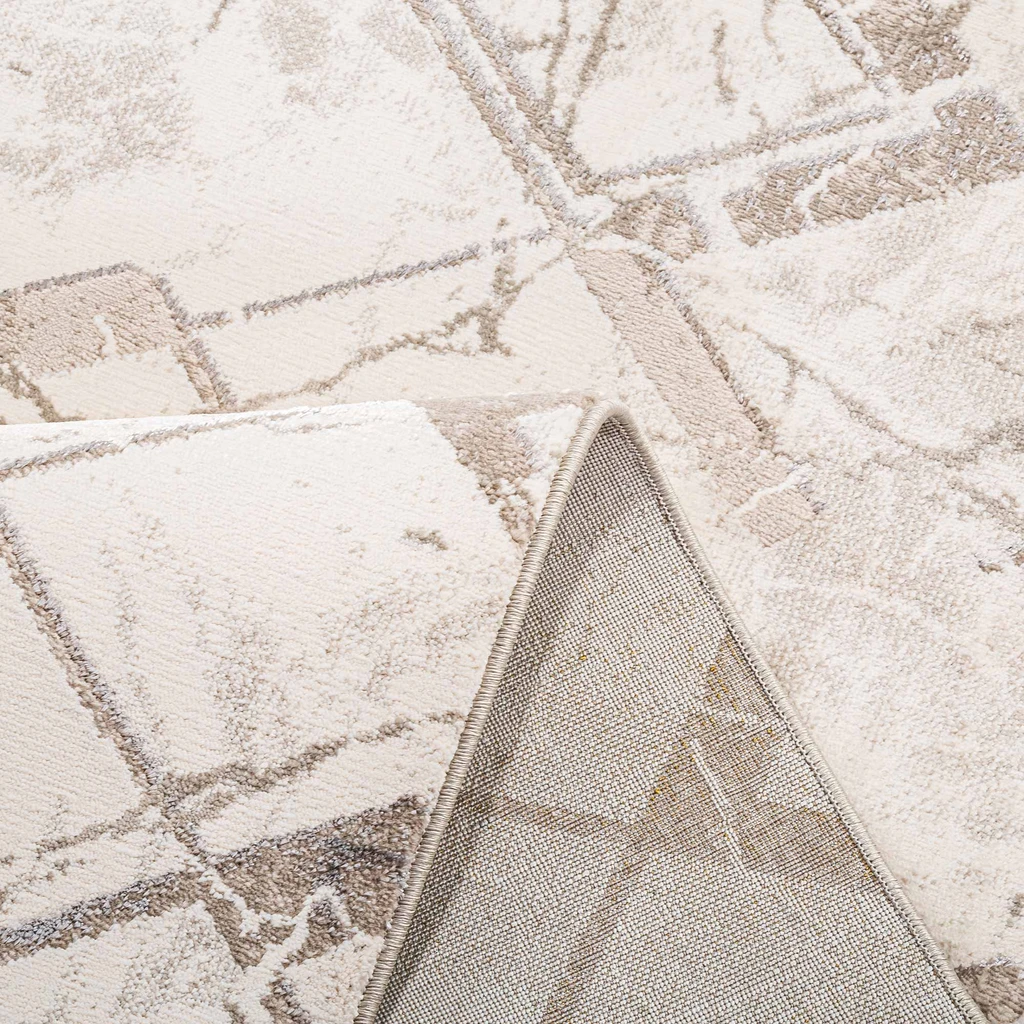 Koberec SPAZZIO s kosoštvorcovým vzorom, krémový, 120x170 cm